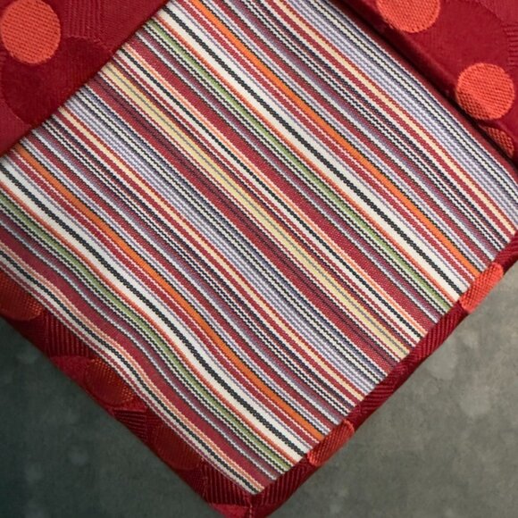 Ted Baker London Red Polka Dot Silk Necktie - Picture 6 of 8